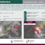 Huracán Polo se degrada a categoría 1 tras tocar tierra en Sonora